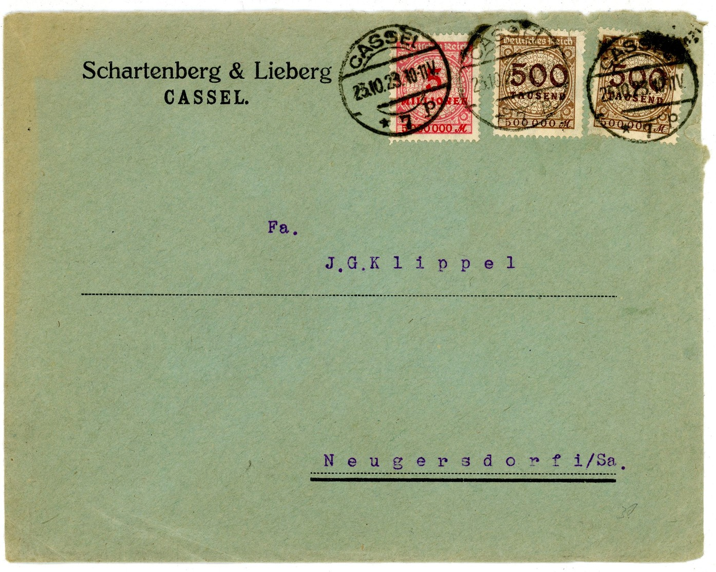 Nr. 317 MIF Cassel - Neugersdorf - Briefe U. Dokumente