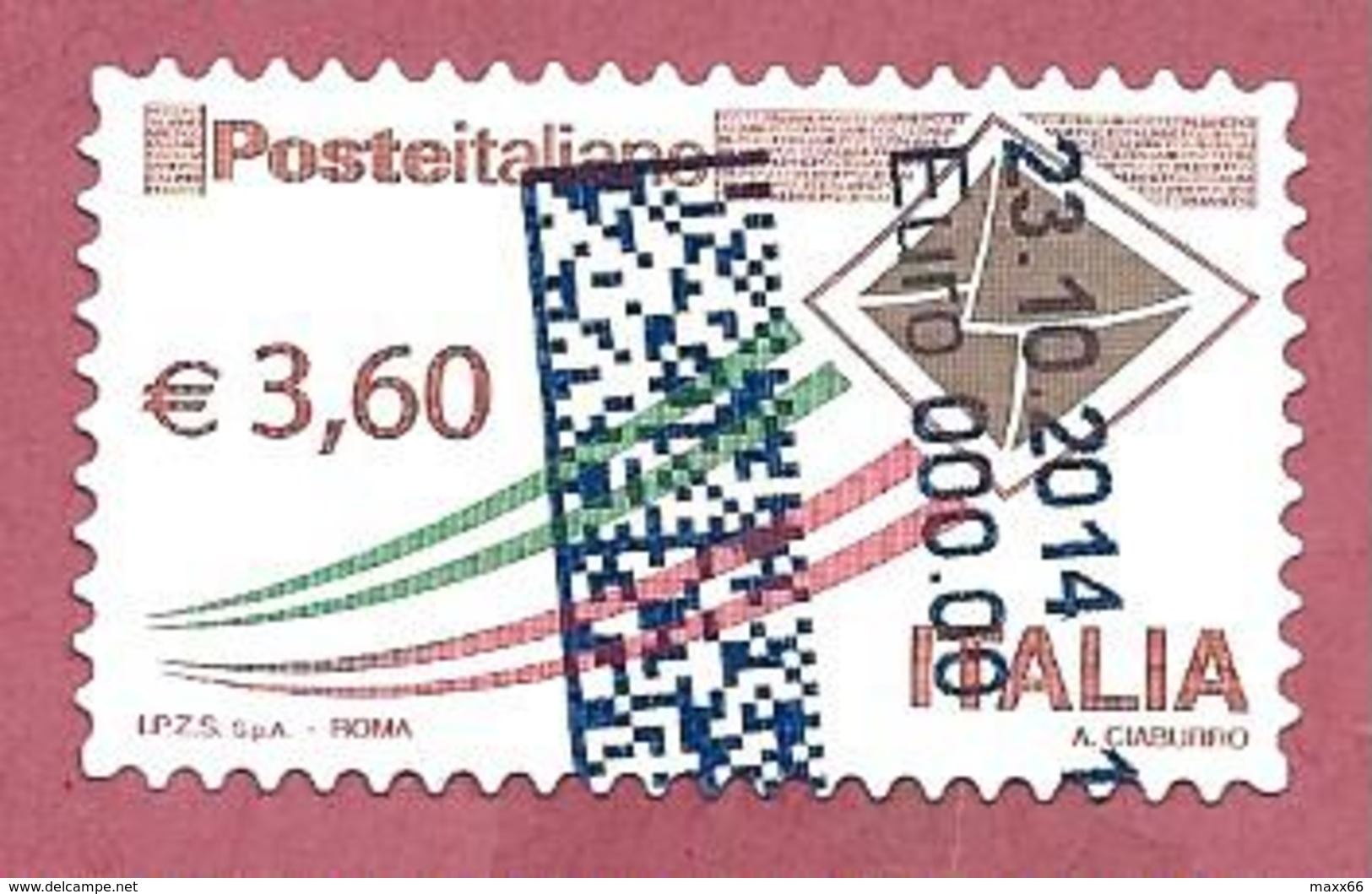 ITALIA REPUBBLICA USATO - 2013 - ORDINARIA - Posta Italiana - € 3,60 - S. 3105B - 2011-20: Usati