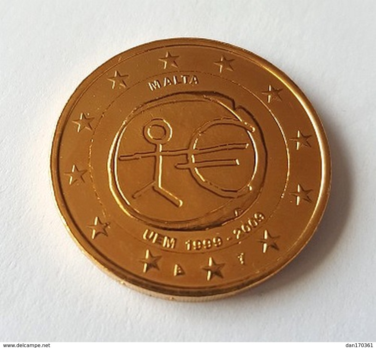 MALTE 2009 - 2 EUROS COMMEMORATIVE - E.M.U. - FACE COMMUNE  - PLAQUE OR - Malta