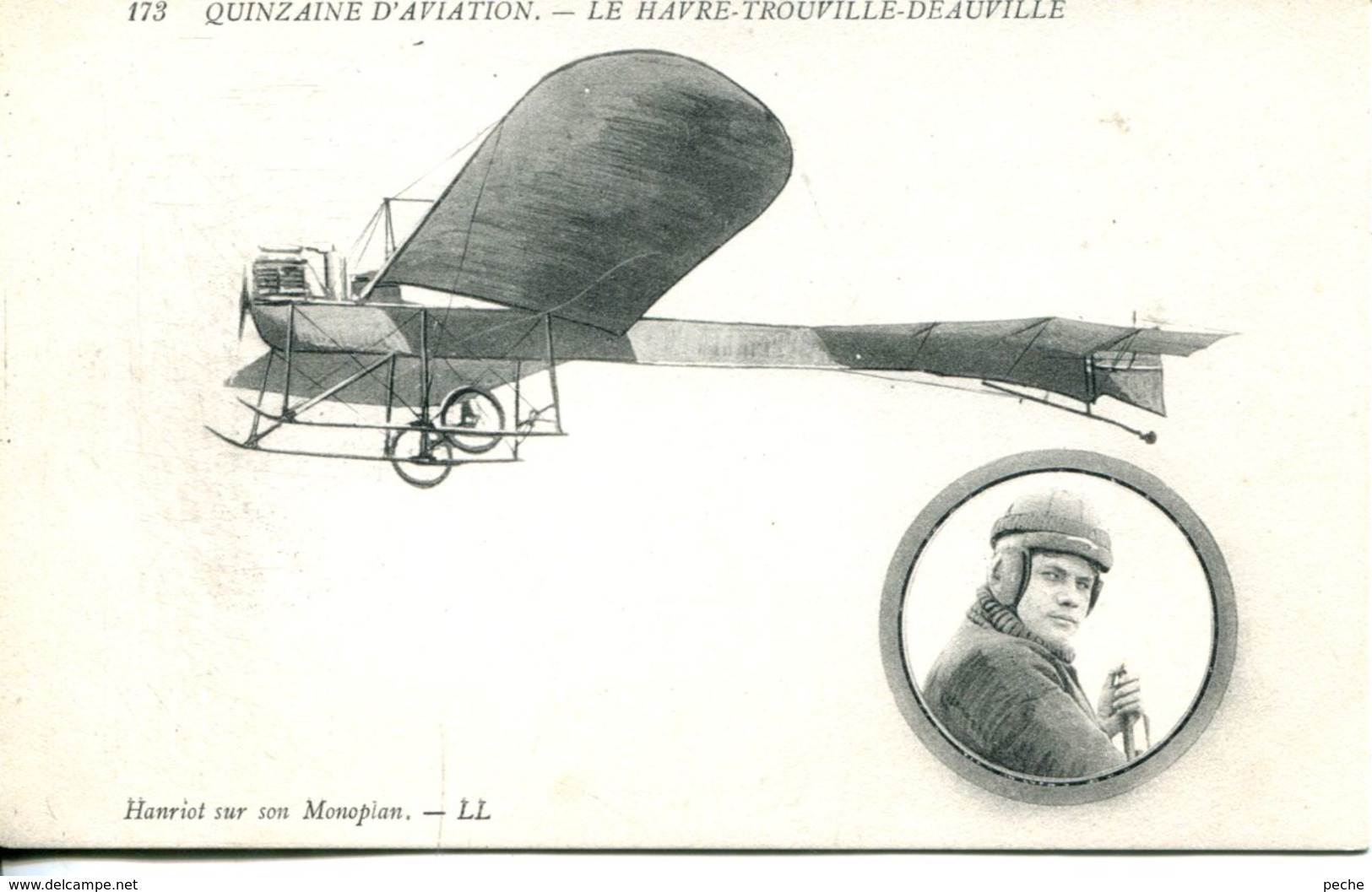 N°66371 -cpa Quinzaine Aviation Le Havre Trouville - Morane Sur Monoplan Blériot- - Aviateurs