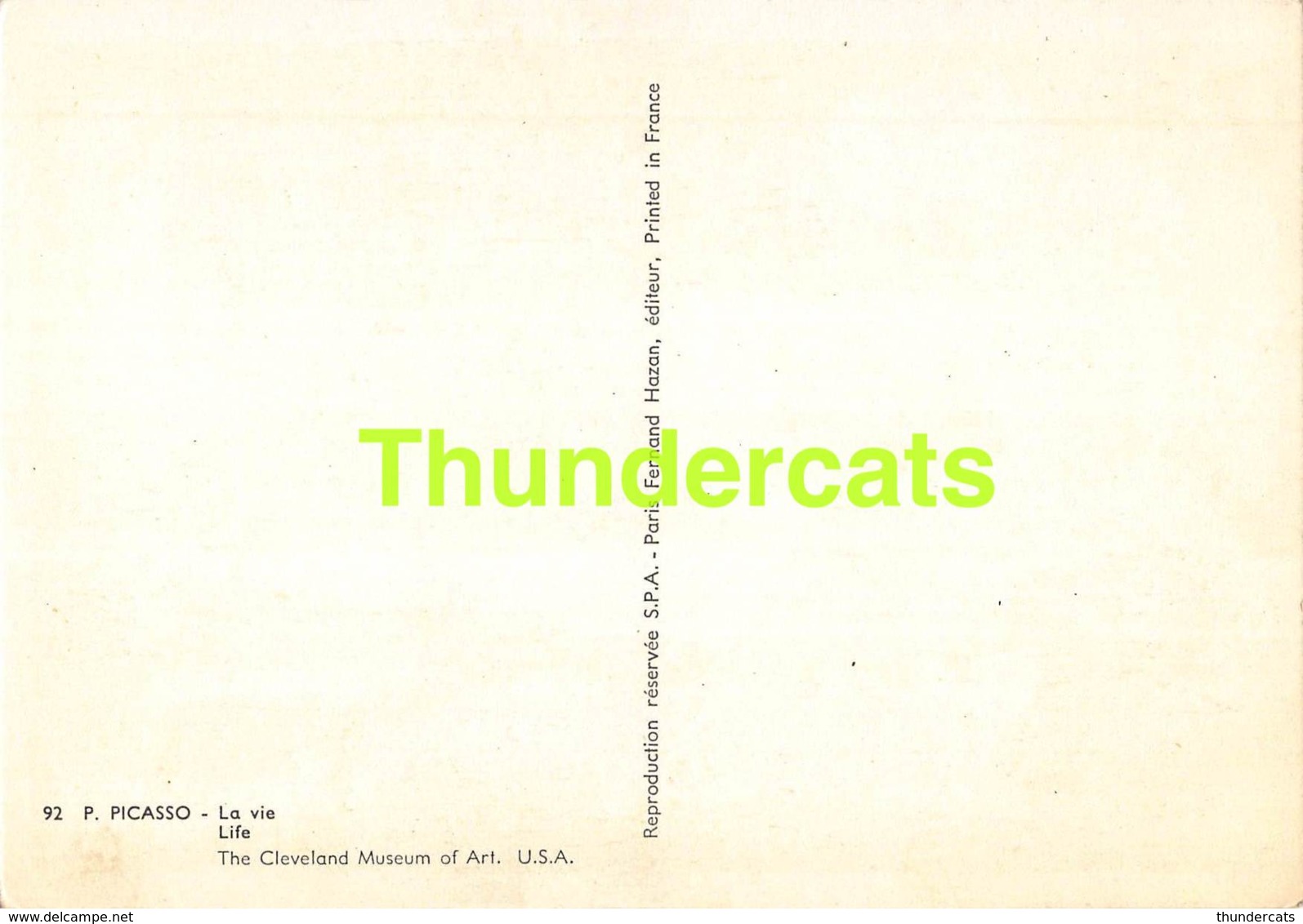 CPSM PABLO PICASSO LA VIE THE CLEVELAND MUSEUM OF ART USA - Musées