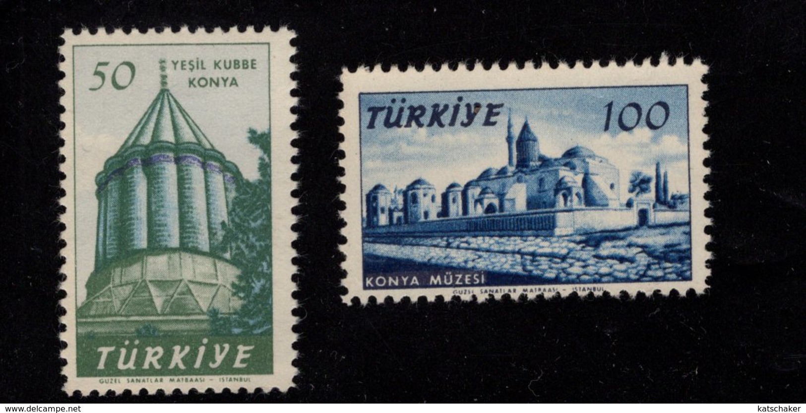 669111751 TURKEY 1957 POSTFRIS MINT NEVER HINGED POSTFRISCH EINWANDFREI SCOTT 1261 1262 JADAL-UDIN MEVLANA - Neufs