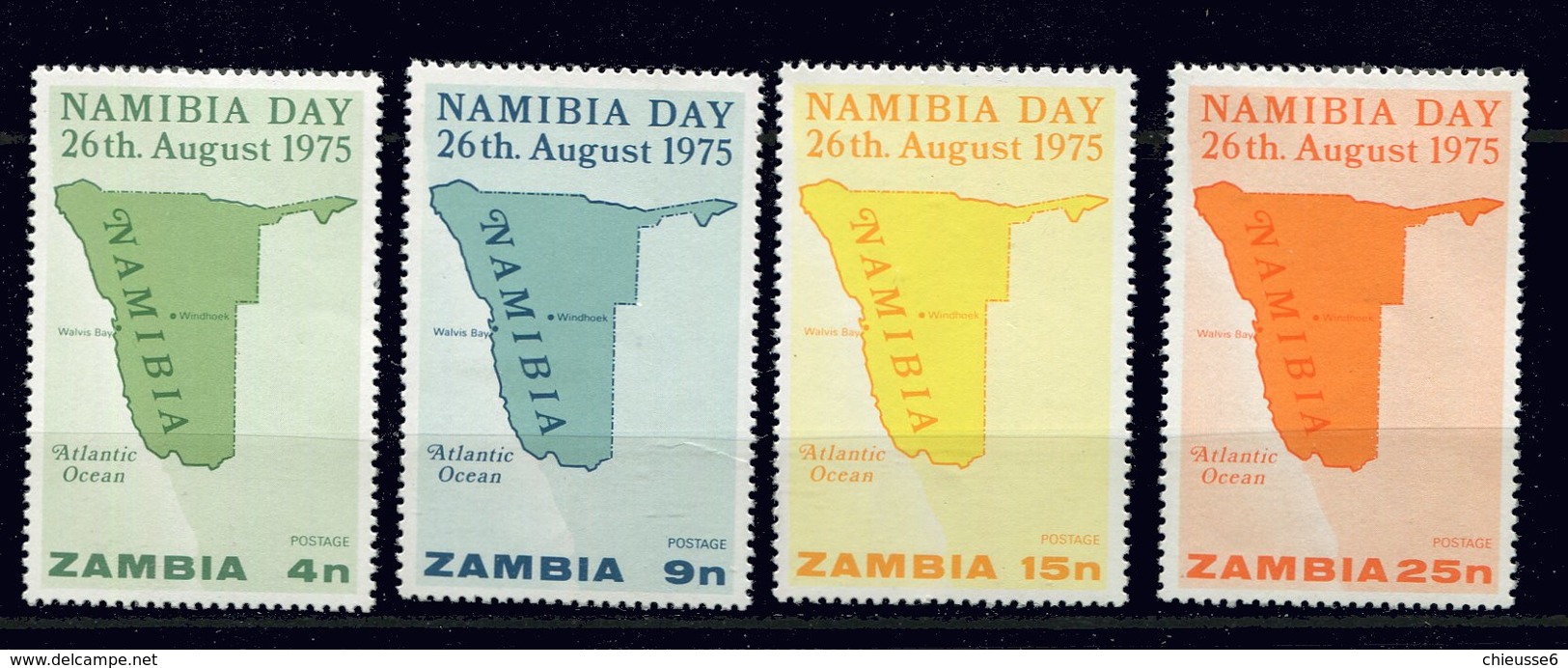 Zambie ** N° 147 à 150 - Journée De La Namibie - Zambia (1965-...)
