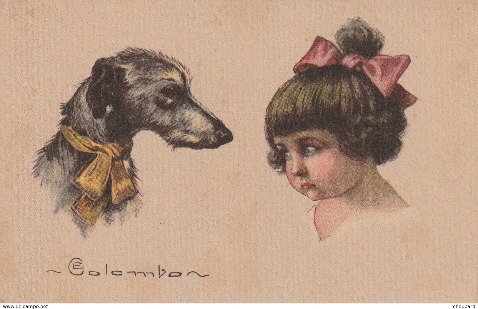 Très Belle Carte Postale Ancienne De Chien Lévrier Barzoi Ou Greyhound - Perros