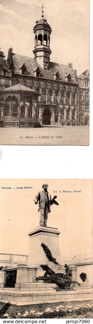 Deux Cartes Postales Anciennes Envoyées Par Un Soldat Allemand En 1915 / Oblitération Bahnhof Et Bahnpost - Documenti