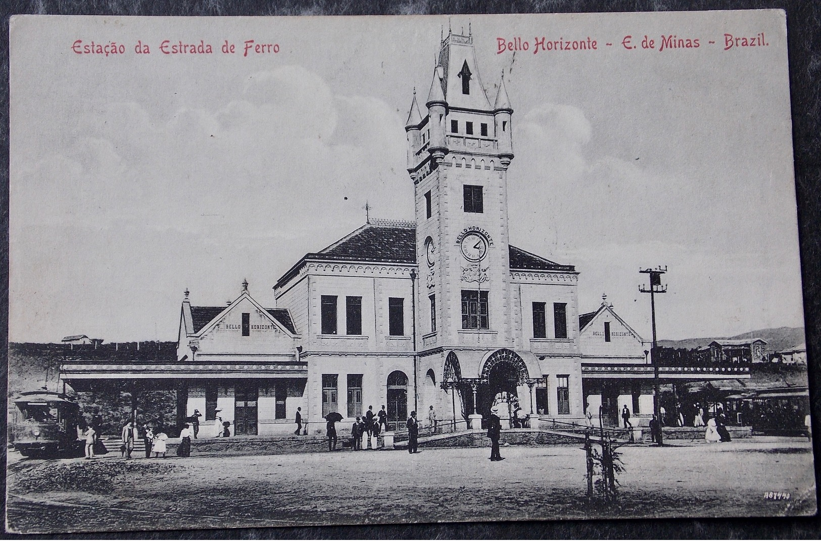 CPA Postcard Brazil Brasil - BELLO HORIZONTE - 1909 Estaçao Da Estrada De Ferro - Railway Station - Autres