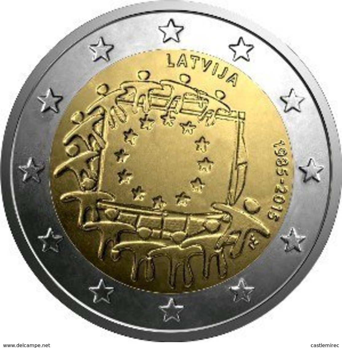 2 Euro UNC LATVIA 2015 (30th Anniversary Of The Flag Of Europe) - Latvia