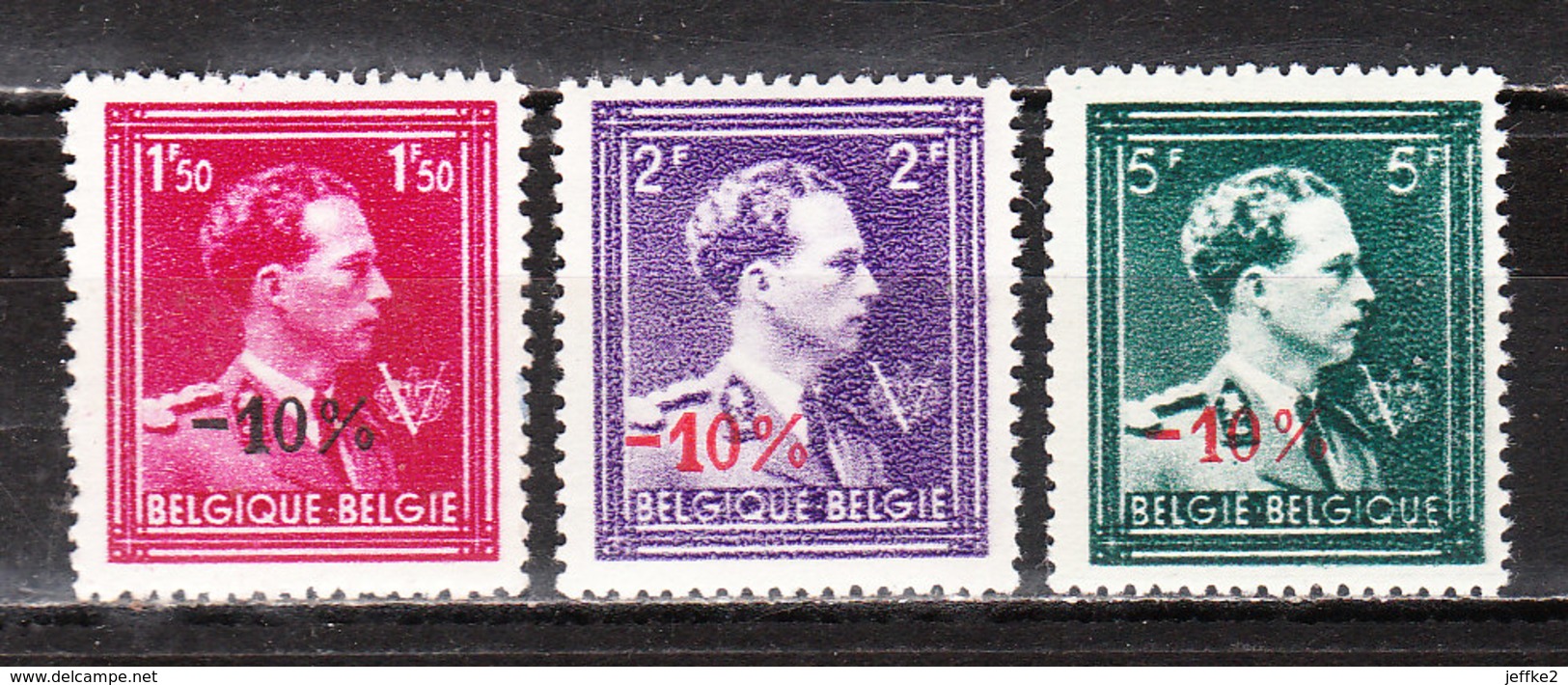 724R/T**  Leopold III  Col Ouvert - Série Complète - MNH** - COB 5 - Vendu à 12.50% Du COB!!!! - 1946 -10%