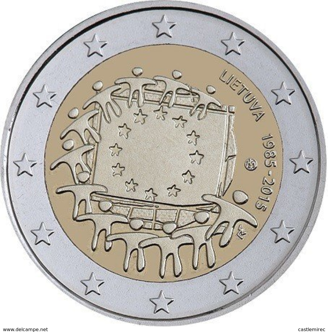 LITHUANIA_2 Euro UNC 2015 (30th Anniversary Of The Flag Of Europe) - Litouwen