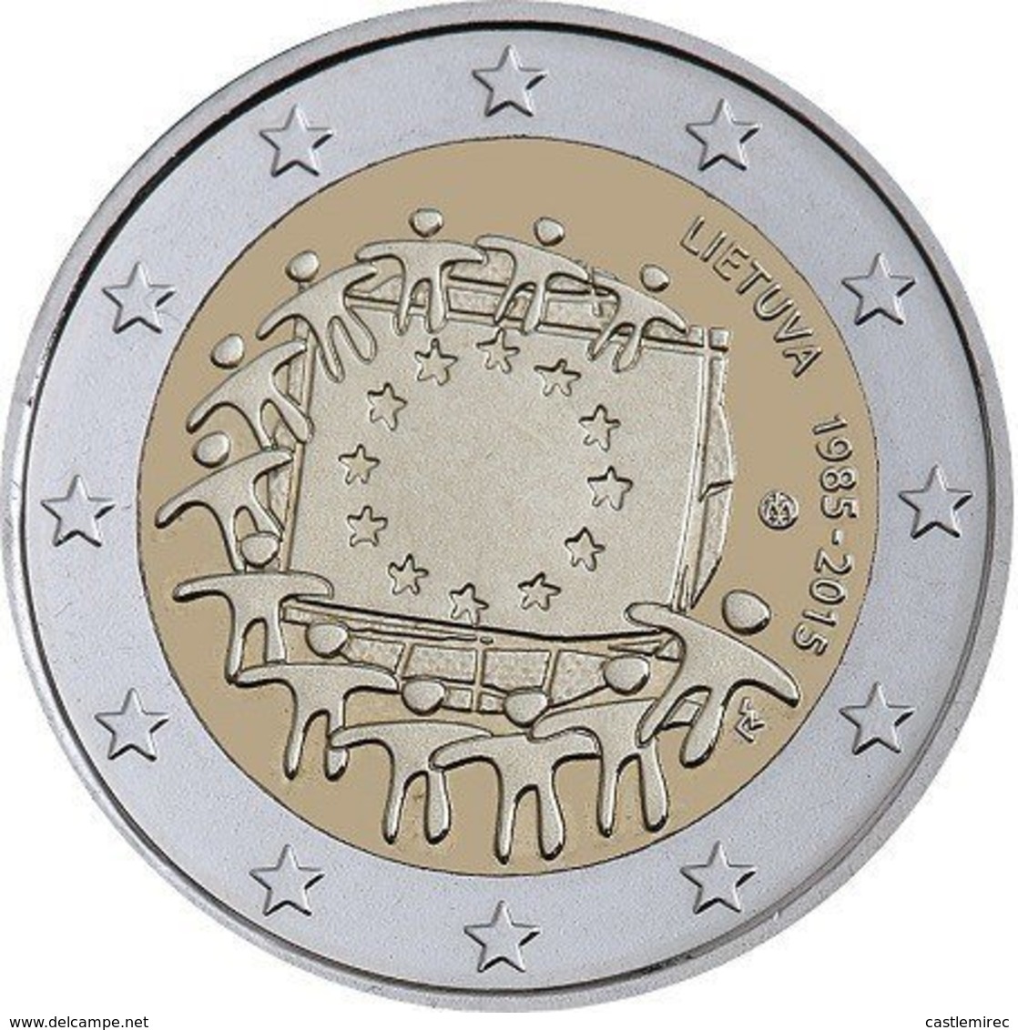 LITHUANIA_2 Euro UNC 2015 (30th Anniversary Of The Flag Of Europe) - Lituanie