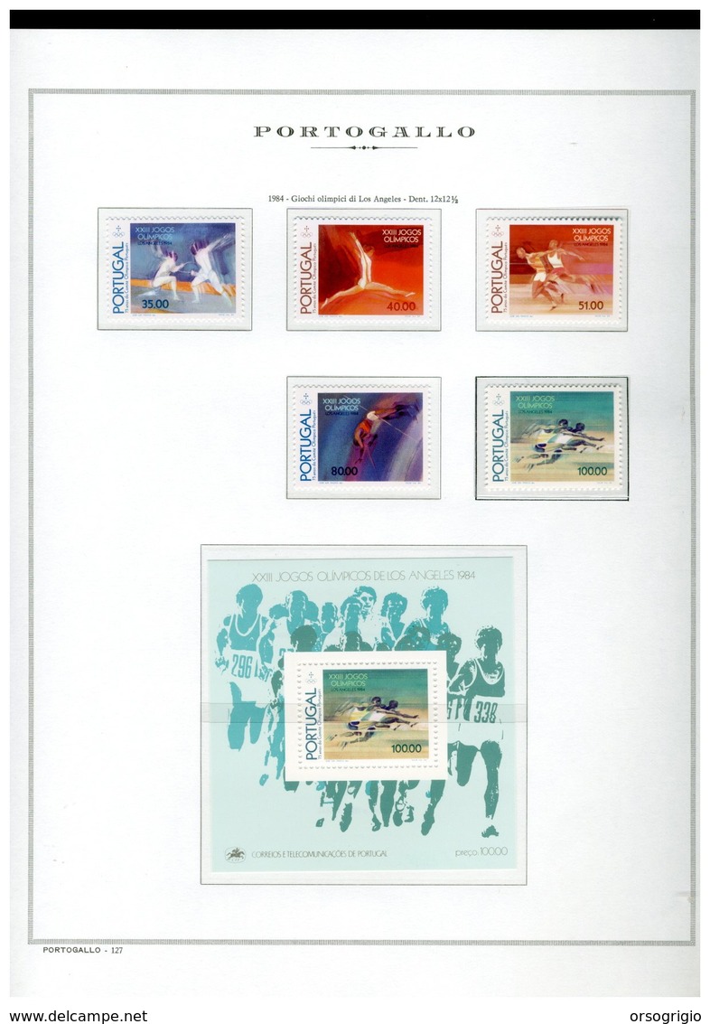 PORTOGALLO PORTUGAL - ANNATA COMPLETA NUOVI - COMPLETE YEAR MNH - 1984