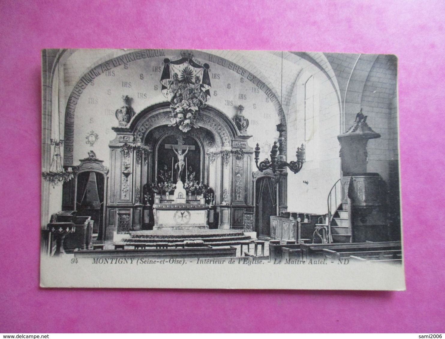 CPA  78 MONTIGNY INTERIEUR EGLISE LE MAITRE AUTEL - Montigny Le Bretonneux