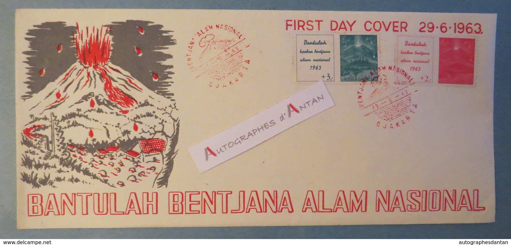 INDONESIE 1963 FDC Bantulah Bentjana Alam Nasional - Cachet DJAKARTA - First Day Cover - Premier Jour INDONESIA - Indonésie