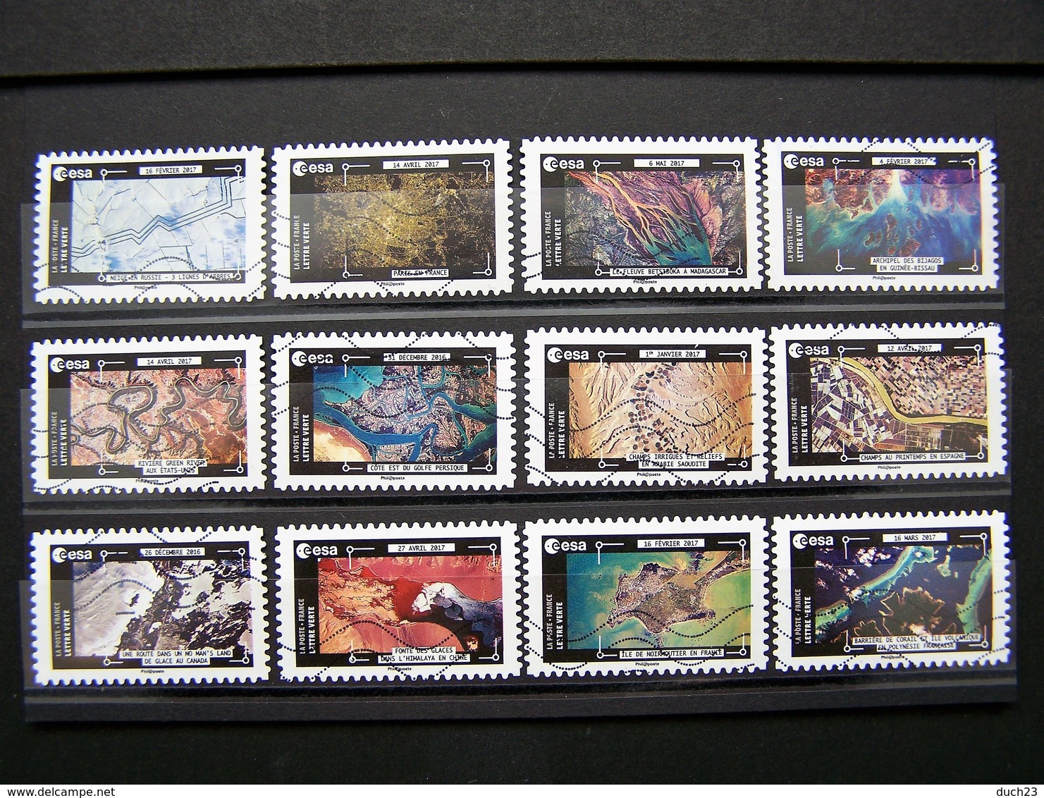 OBLITERE ANNEE 2018 N°1570/1581 SERIE COMPLETE 12 VALEURS CARNET LA TERRE VUE DE LA STATION SPATIALE THOMAS PESQUET - Used Stamps