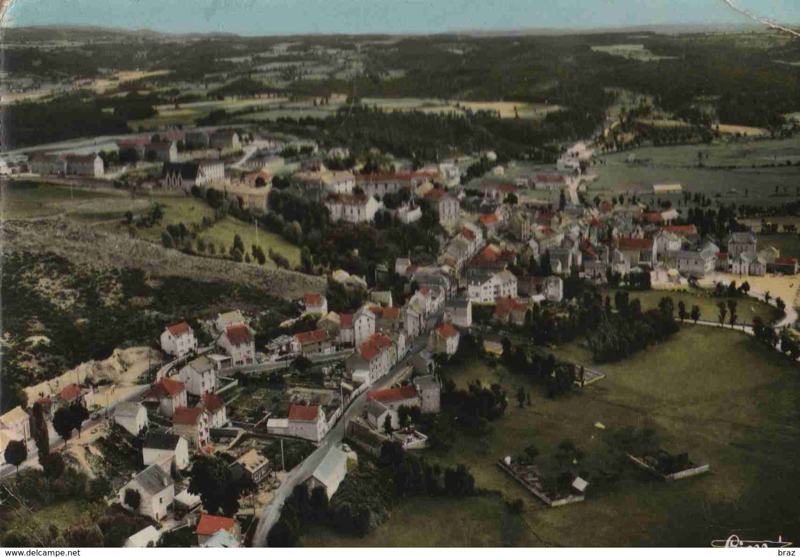 CPSM St Alban Sur Limagnole (vue Aerienne) - Saint Alban Sur Limagnole