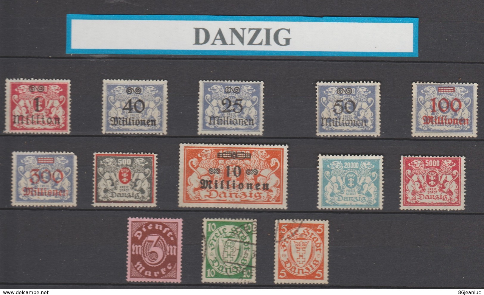 Allemagne Danzig : Lot De Timbres Anciens Neufs Sans Gomme.. - Autres & Non Classés