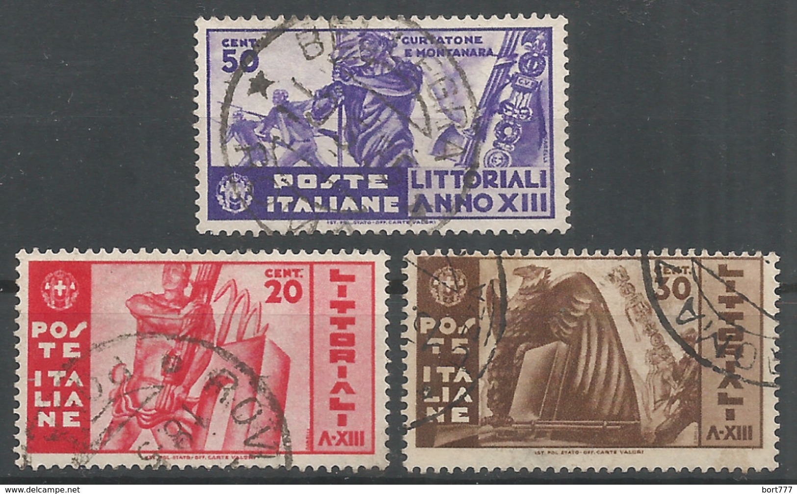 Italy 1935 Year, Used Stamps , Michel # 520-22 - Oblitérés