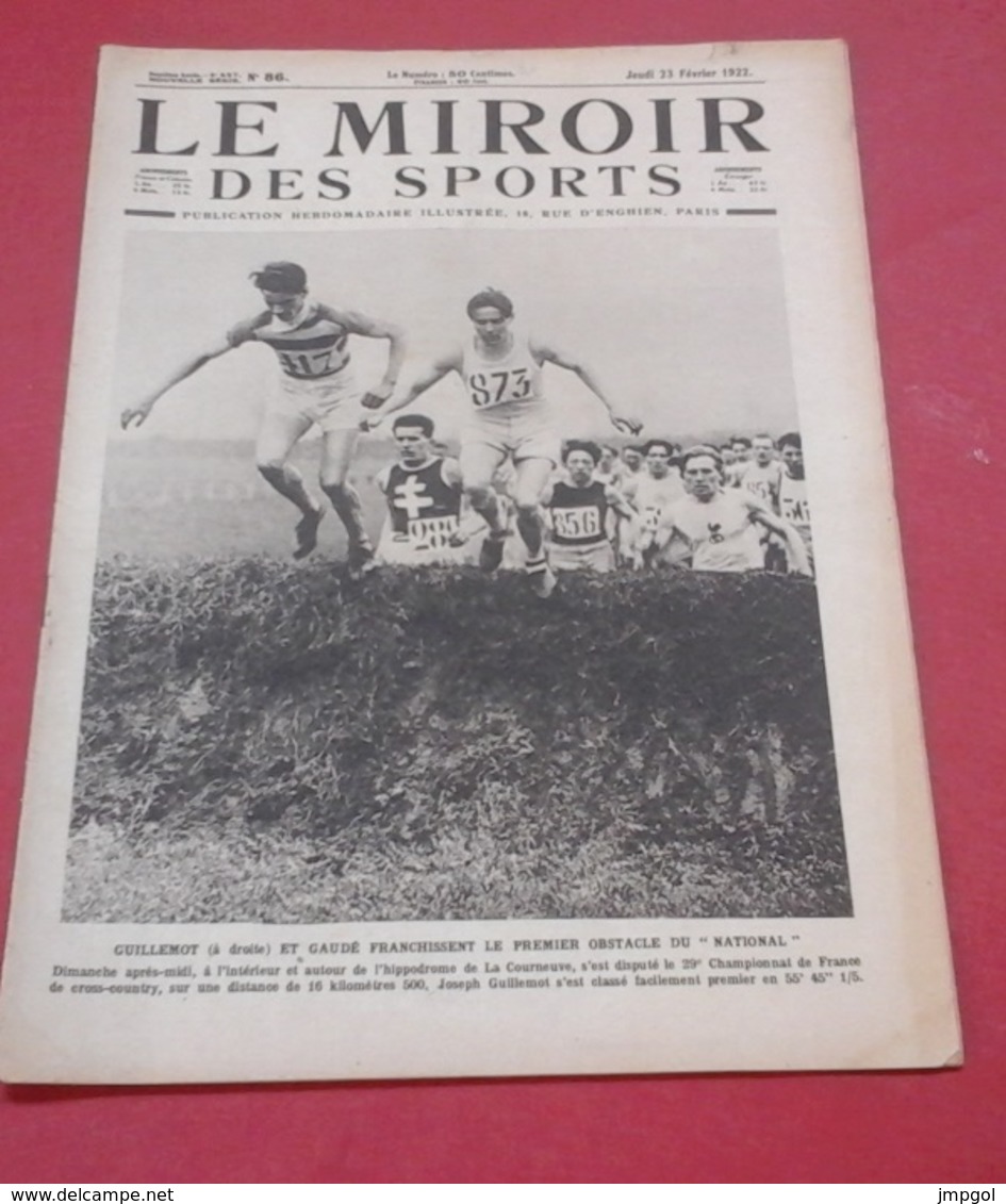 Miroir Des Sports N°86 23 Février 1922 Course Côte Allauch,Helicoptère Pescara,As Du Volant Hemery,Nazarro,Seagraves... - Sport