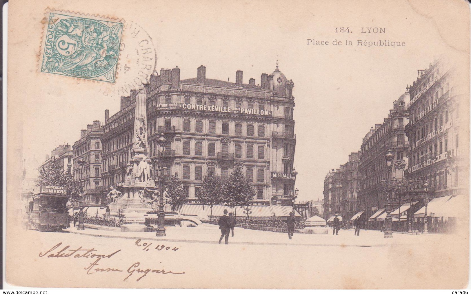 CPA - 184. LYON  Place De La République - Lyon 1