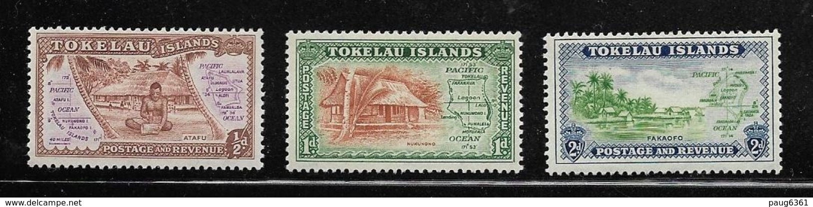 TOKELAU 1948 COURANTS  YVERT N°1/3  NEUF MLH* - Tokelau