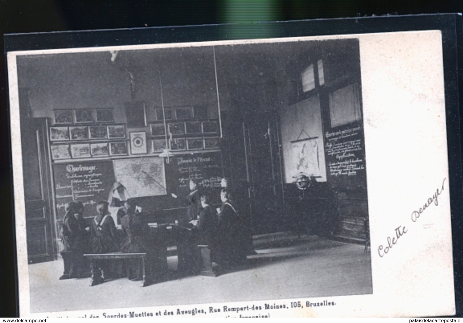 BRUXELLES INSTITUT MUETS ET AVEUGLES 1900 - Education, Schools And Universities