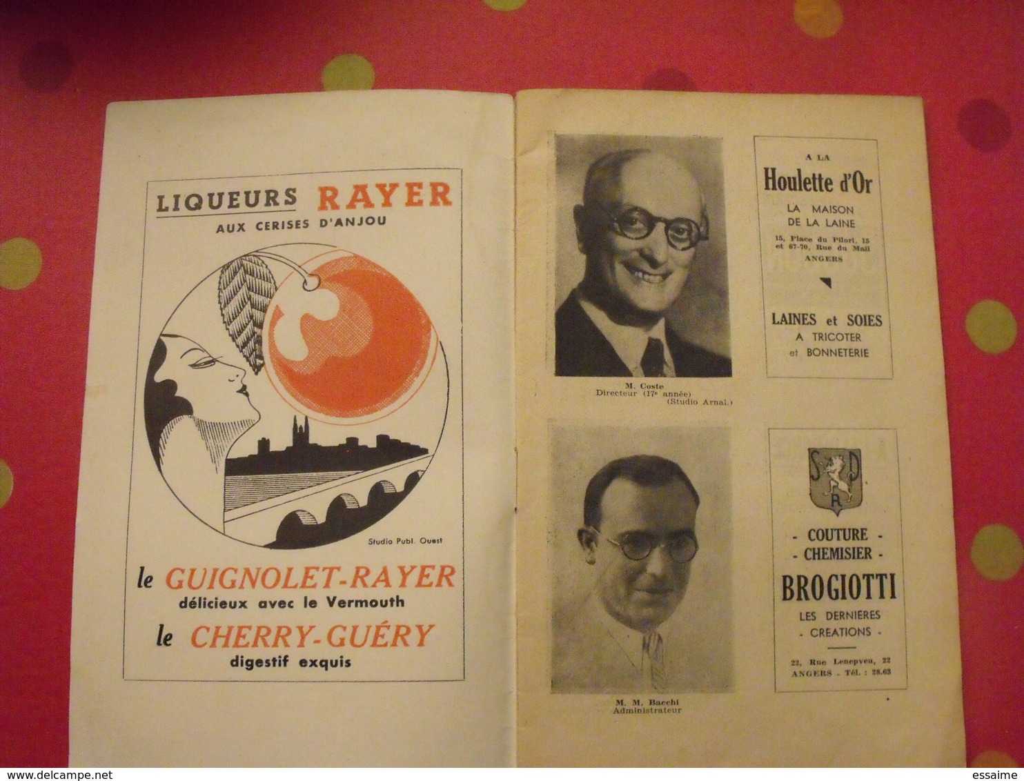 Angers. Grand Théâtre Saison 1937-38. Normandie. 36 Pages. Photos Des Artistes. Publicités Locales - Programas