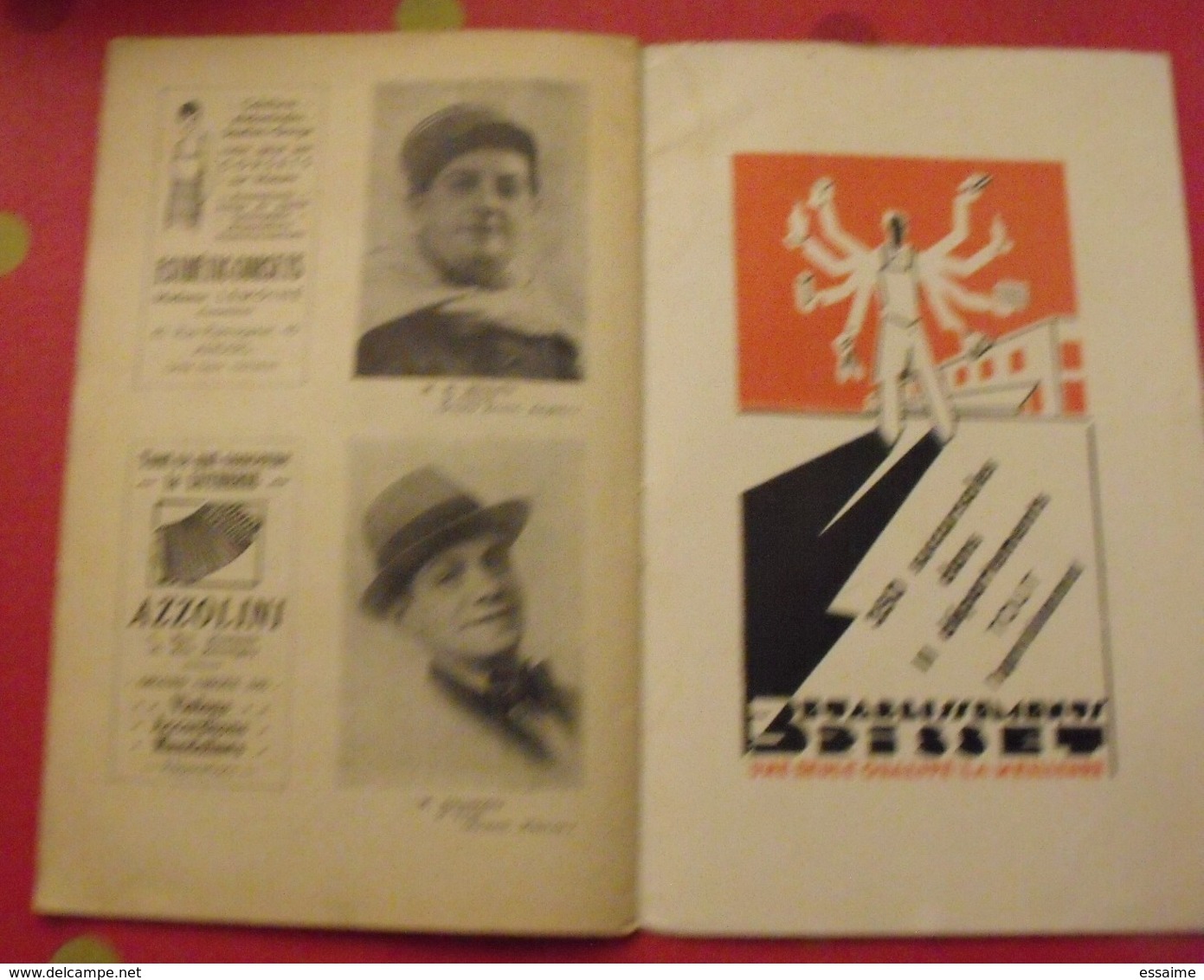 Angers. grand théâtre saison 1937-38. normandie. 36 pages. photos des artistes. publicités locales