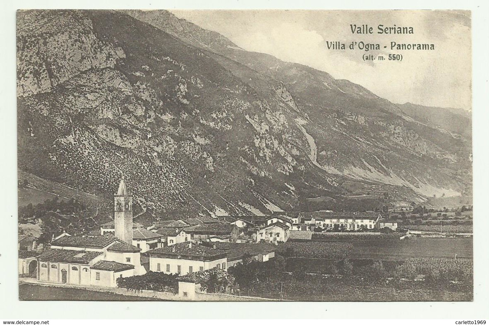 VALLE SERIANA - VILLA D'OGNA - PANORAMA  VIAGGIATA FP - Bergamo