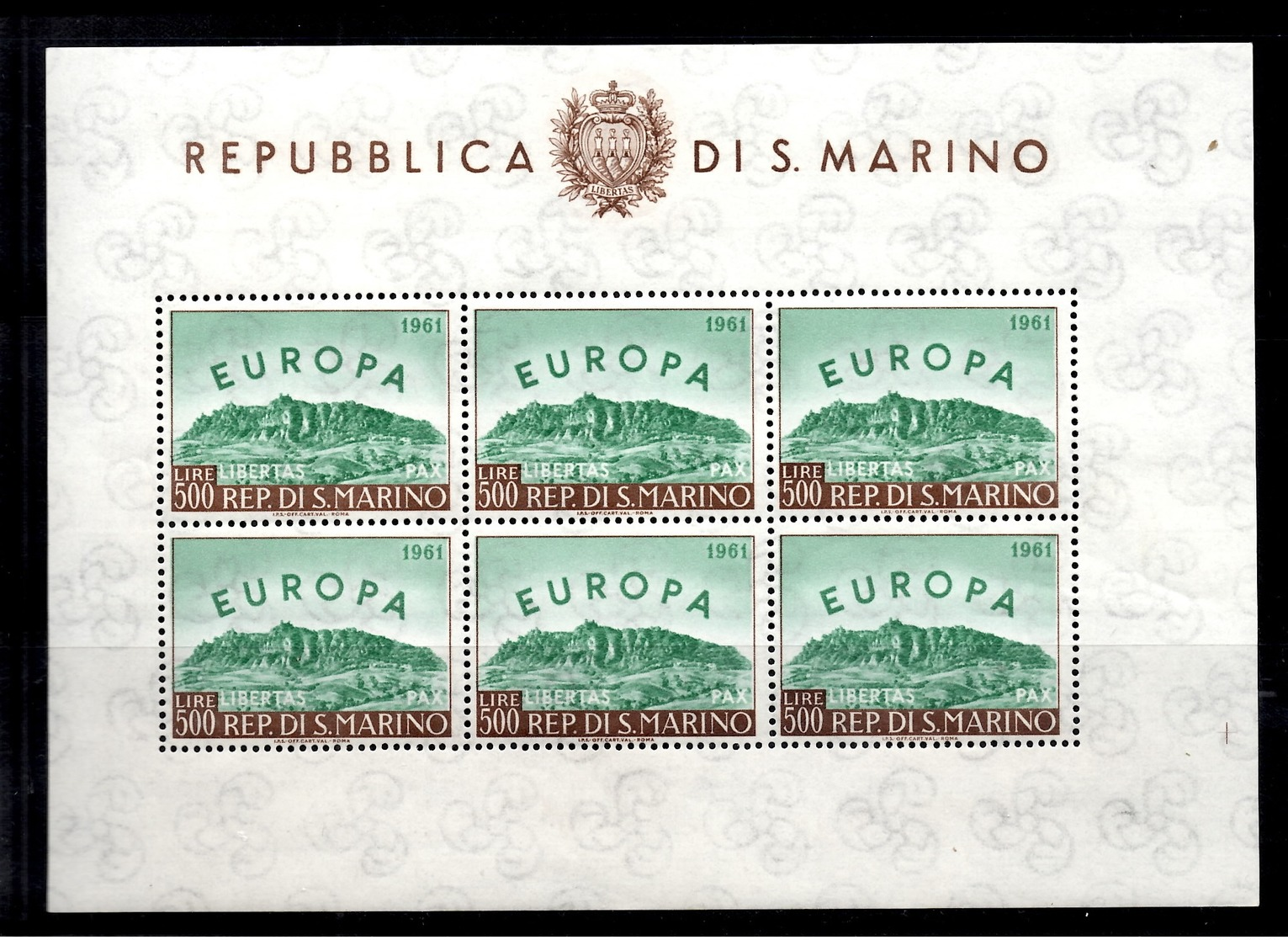 Saint-Marin YT N° 523 En Feuillet Entier De Six Timbres Neufs ** MNH. TB. A Saisir! - Neufs