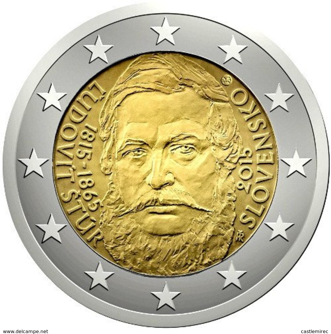 2 Euro UNC 2015 (200th Birthday Of Revivalist Ľudovít Štúr) - Slowakei