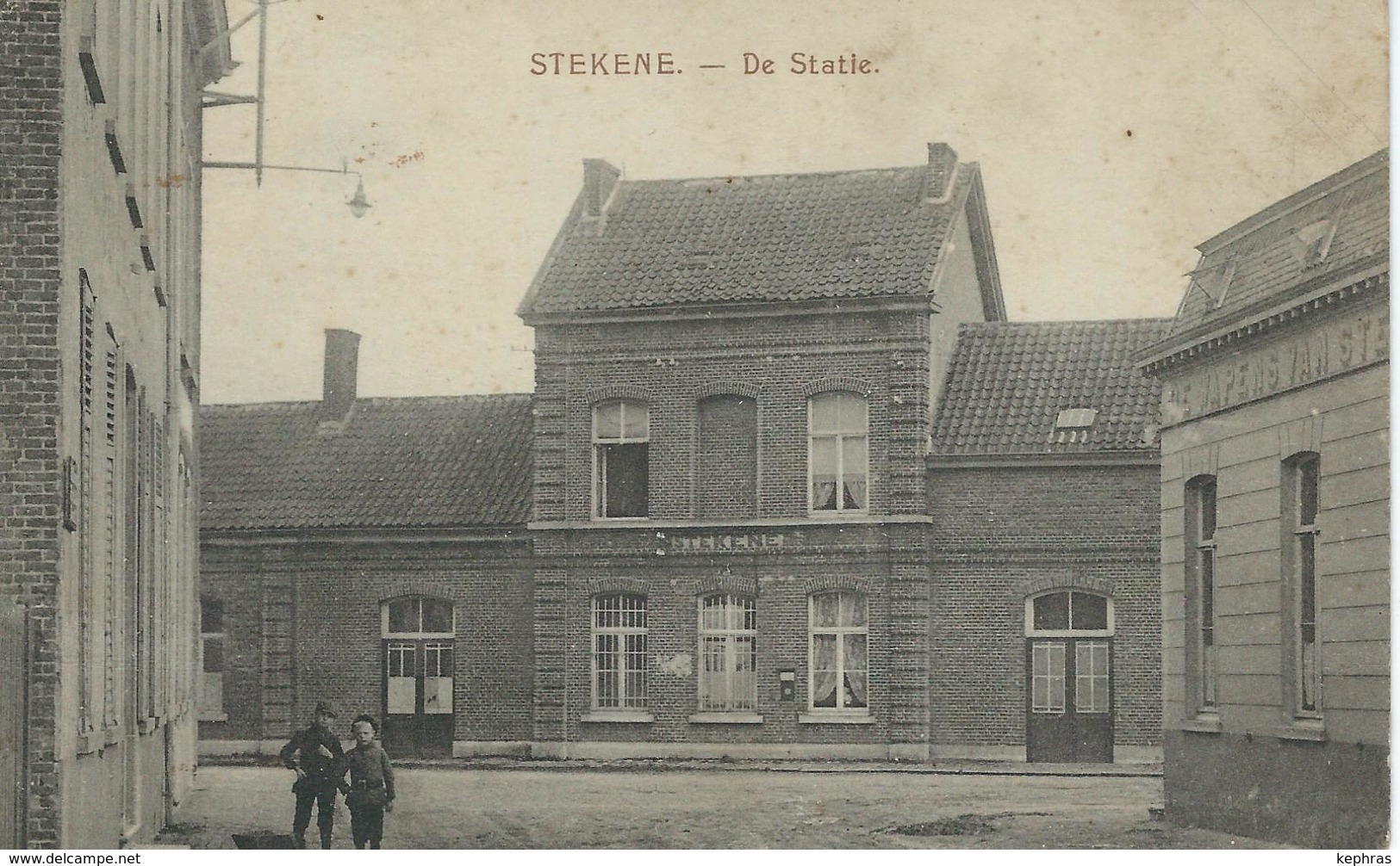 STEKENE : De Statie - Courrier De 1919 - Stekene