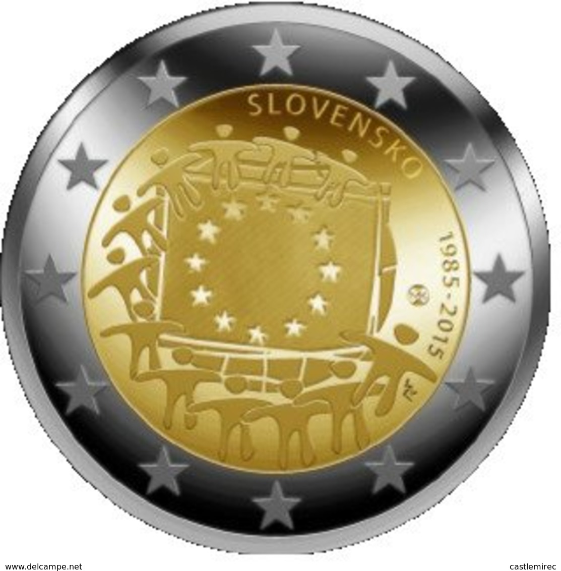 SLOVAKIA_2 Euro UNC 2015 (30th Anniversary Of The Flag Of Europe) - Slovaquie