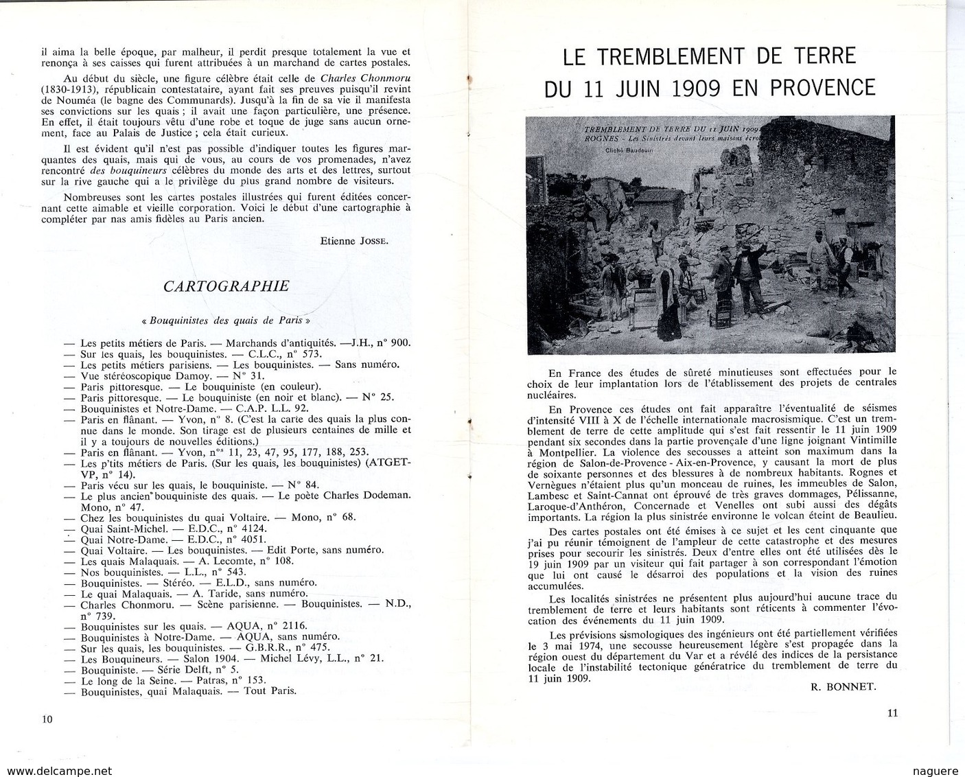 LE CARTOPHILE  DECEMBRE   N° 35  -  24 PAGES   GREVE GENERALE DES CHEMINS DE FER 1910BOUQUINISTES PARIS TREMBLEME  Etc . - Français