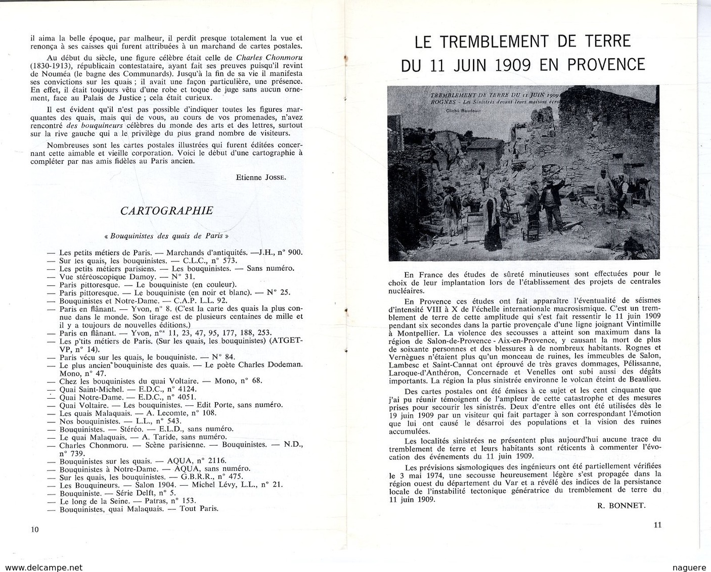 LE CARTOPHILE  DECEMBRE   N° 35  -  24 PAGES   GREVE GENERALE DES CHEMINS DE FER 1910BOUQUINISTES PARIS TREMBLEME  Etc . - Francés