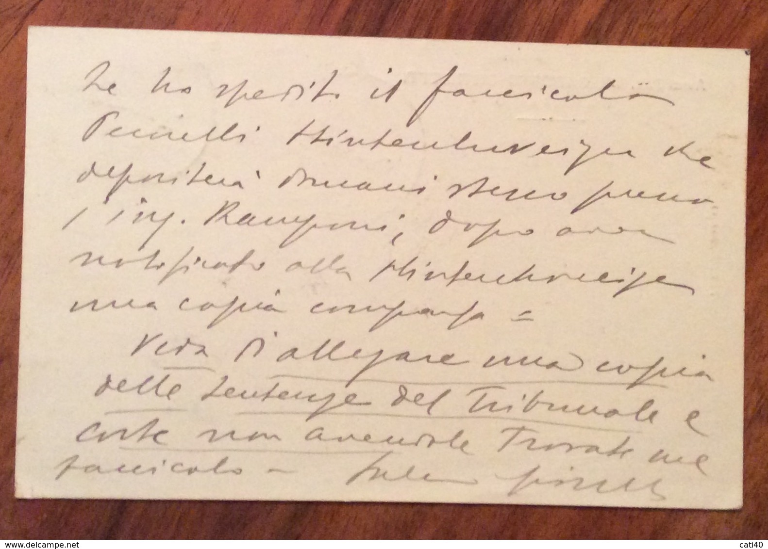 FABRIANO AVV. GAETANO GIORGETTI   CARTOLINA PUBBLICITARIA AUTOGRAFA DEL  6/6/30 - Documentos Históricos