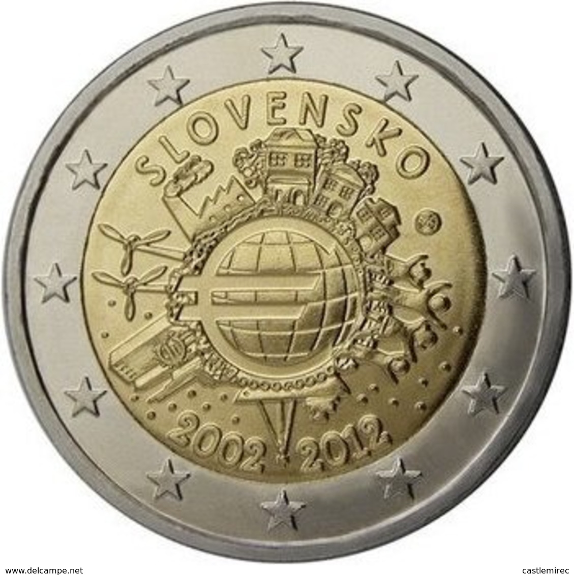 2 Euro UNC  (10 Years Of Euro Banknotes And Coins)  WCC:km120 - Eslovaquia