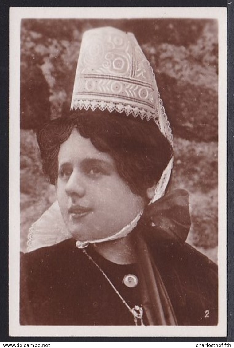 CDV PHOTO COSTUME COIFFE BRETONNE BRETON - PAS MONTEE SUR CARTON ( épreuve ?) - Anonieme Personen