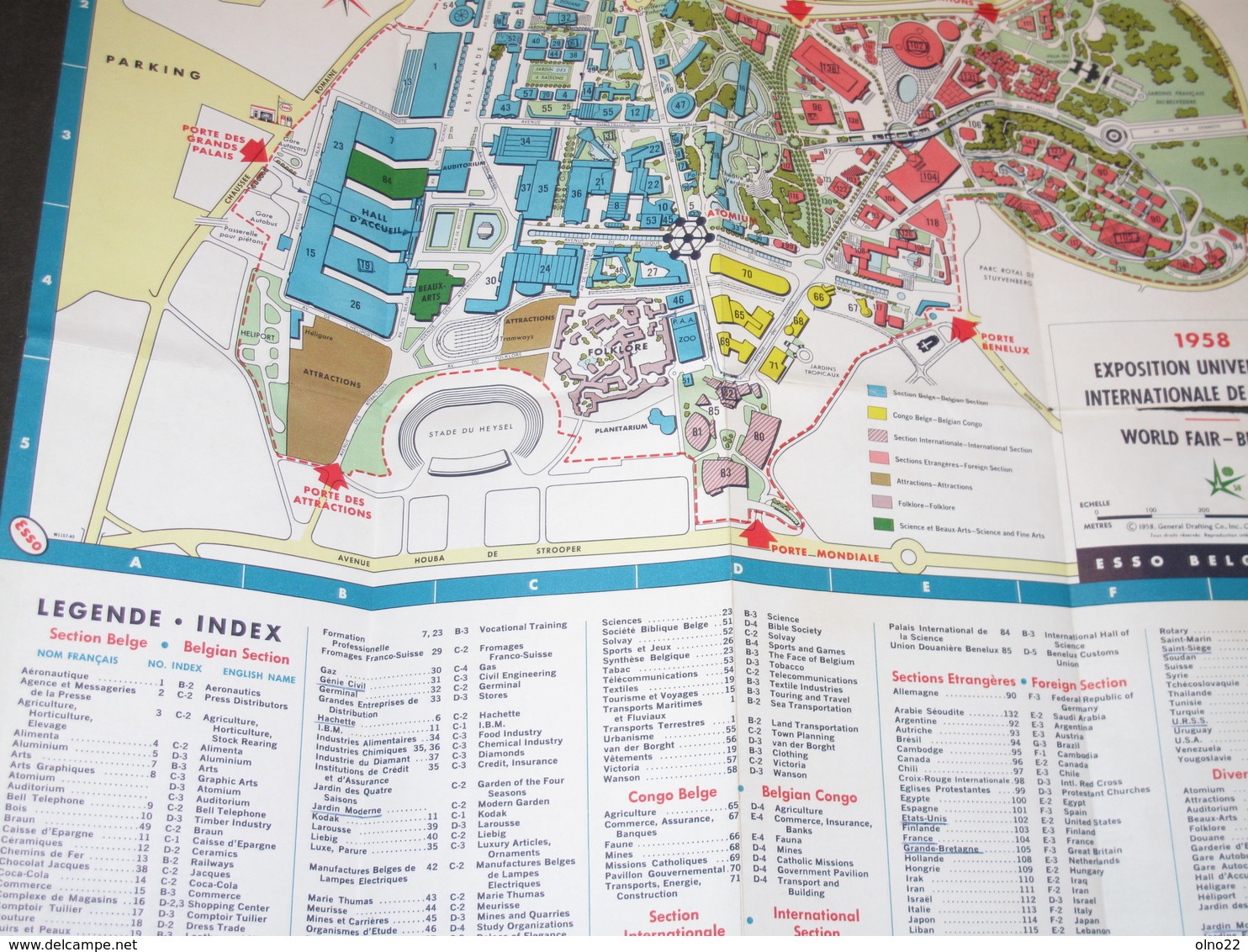 BRUXELLES EXPO 58 - PLAN BRUXELLE ET EXPO ESSO - Wegenkaarten