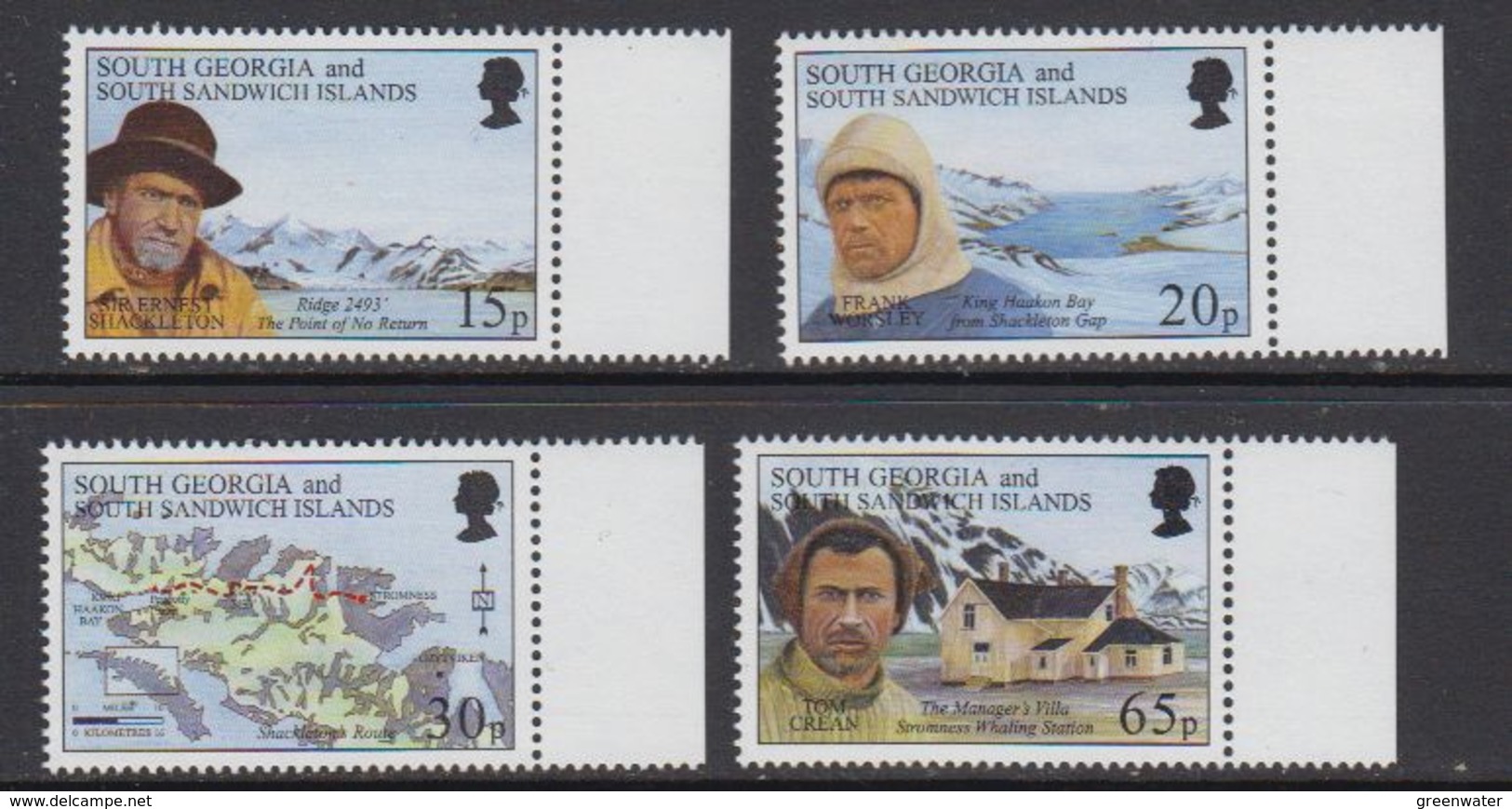 South Georgia 1996 Shackleton's Trek 4v  (+margin) ** Mnh (41319A) - Zuid-Georgia