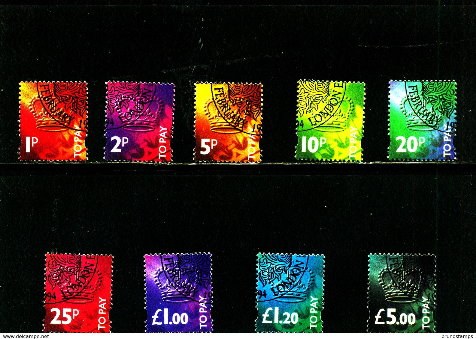 GREAT BRITAIN - 1994 POSTAGE DUES SET FINE USED  SG D102-110 - Tasse