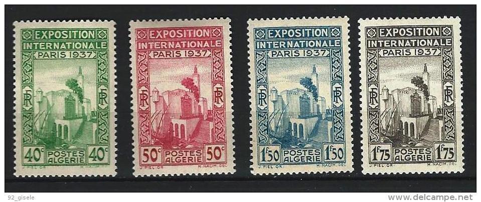 Algerie YT 127 à 130 " Expo Internationale De Paris " 1937 Neuf** - Neufs