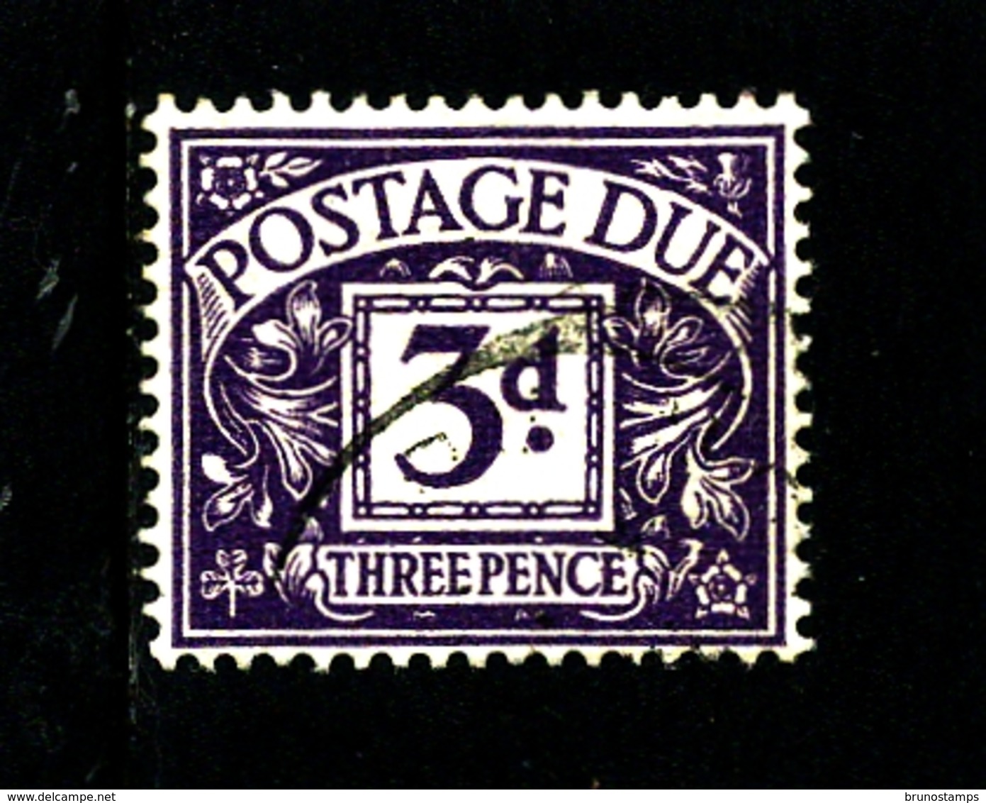 GREAT BRITAIN - 1955 POSTAGE DUE TUDOR CROWN WMK  3d   FINE USED  SG D42 - Postage Due