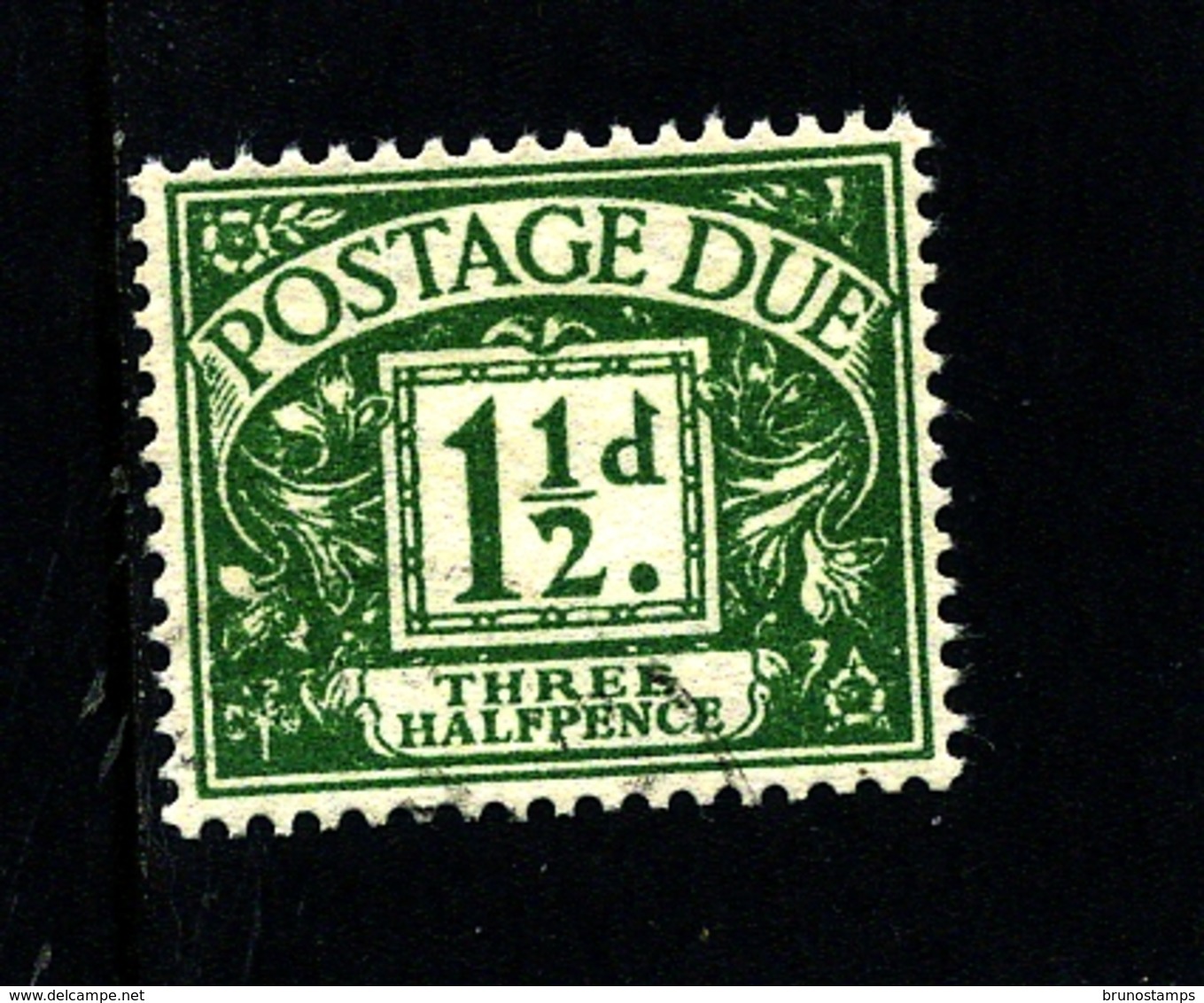 GREAT BRITAIN - 1956 POSTAGE DUE EDWARD CROWN WMK  1 1/2d   FINE USED  SG D48 - Tasse