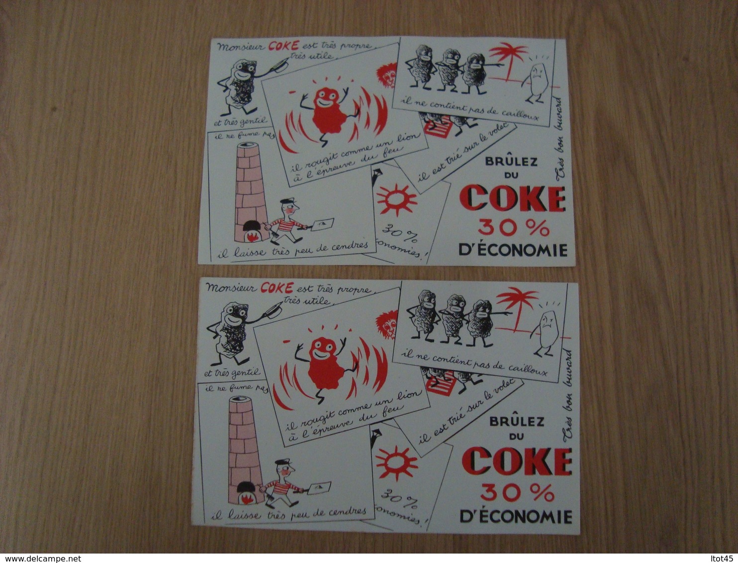 LOT DE 2 BUVARDS COKE - C