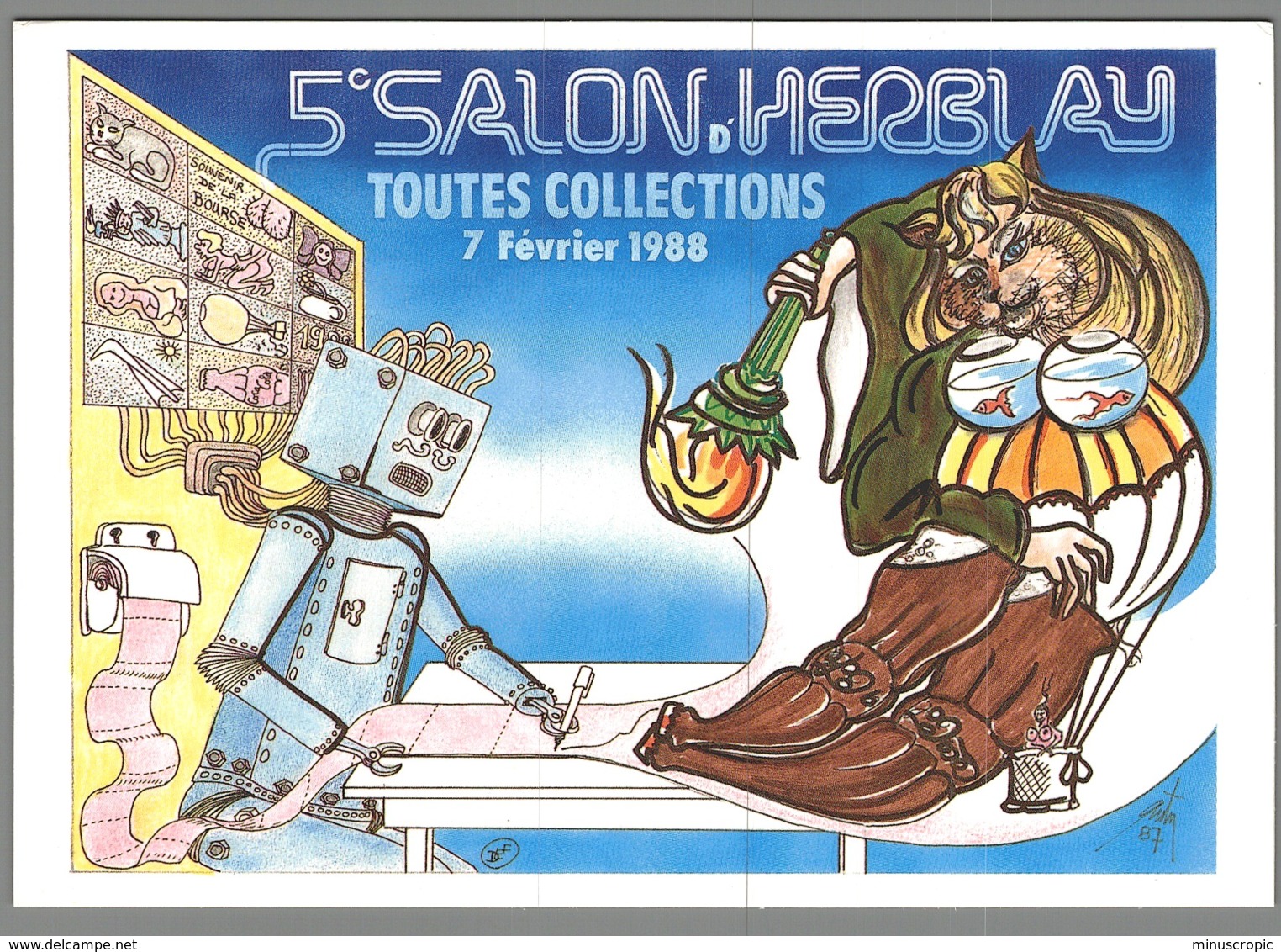 CPM 95 - Herblay - 5ème Salon Toutes Collections - 1988 - Illustration De Christian Deflandre - Herblay