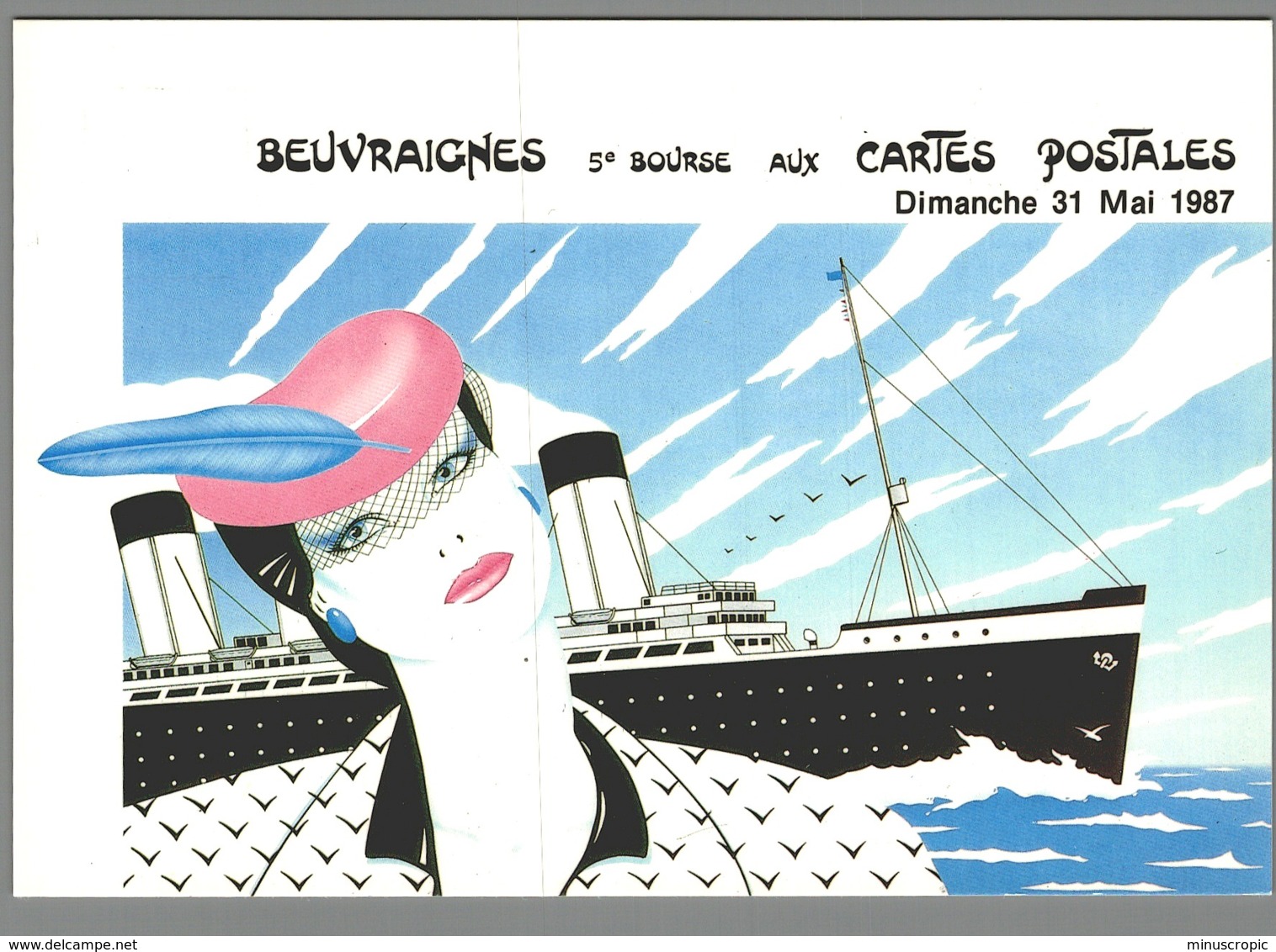 CPM 80 - Beuvraignes - 5ème Bourse Aux Cartes Postales - 1987 - Illustration De Jean-Pierre Parlange - Beuvraignes