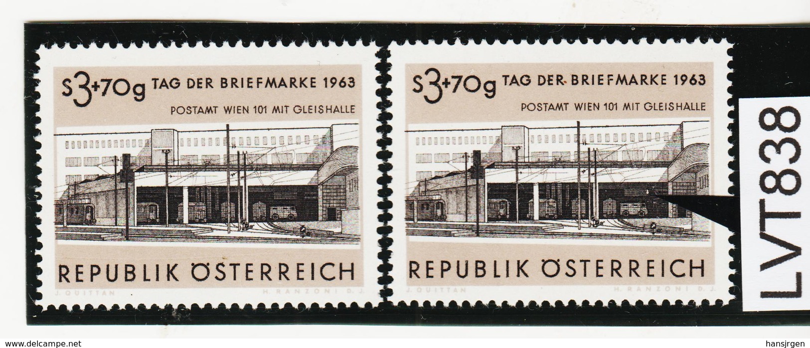 LVT838 ÖSTERREICH 1963 Michl 1144 PLATTENFEHLER "LICHT" ** Postfrisch - Abarten & Kuriositäten