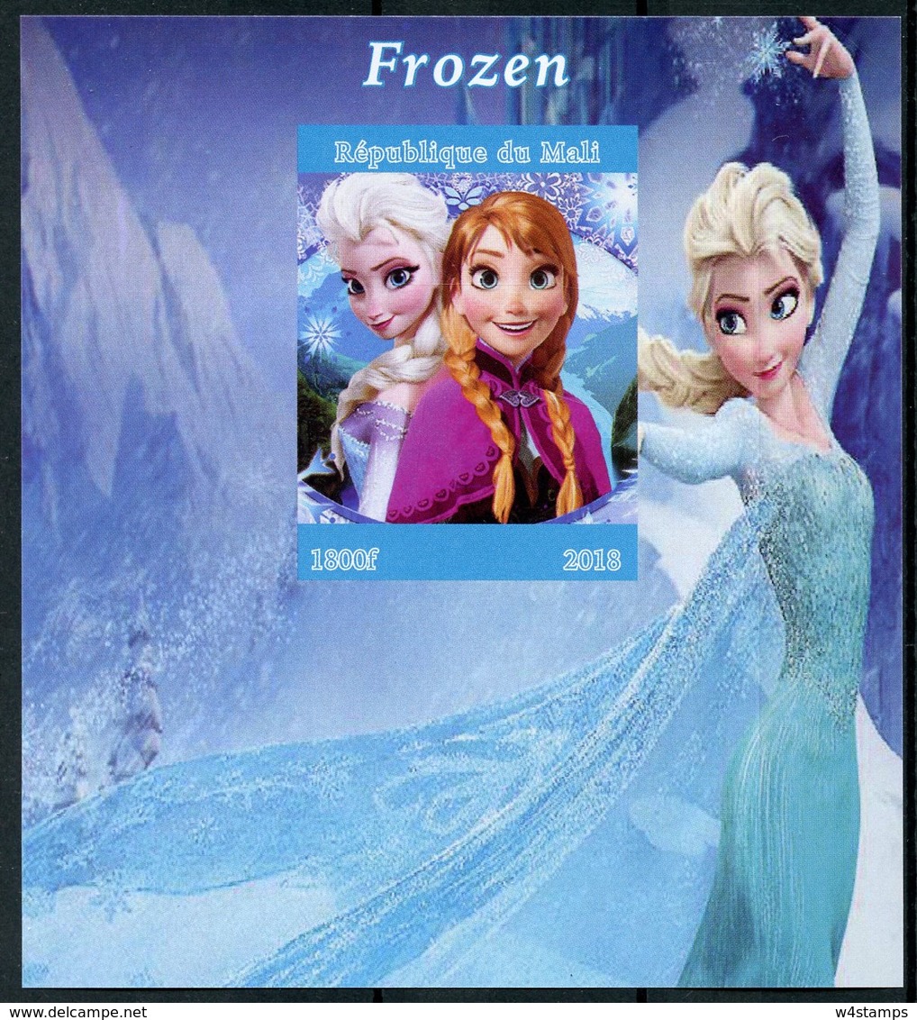 Mali 2018 MNH Frozen Elsa 1v IMPF M/S Disney Cartoons Animation Stamps - Disney