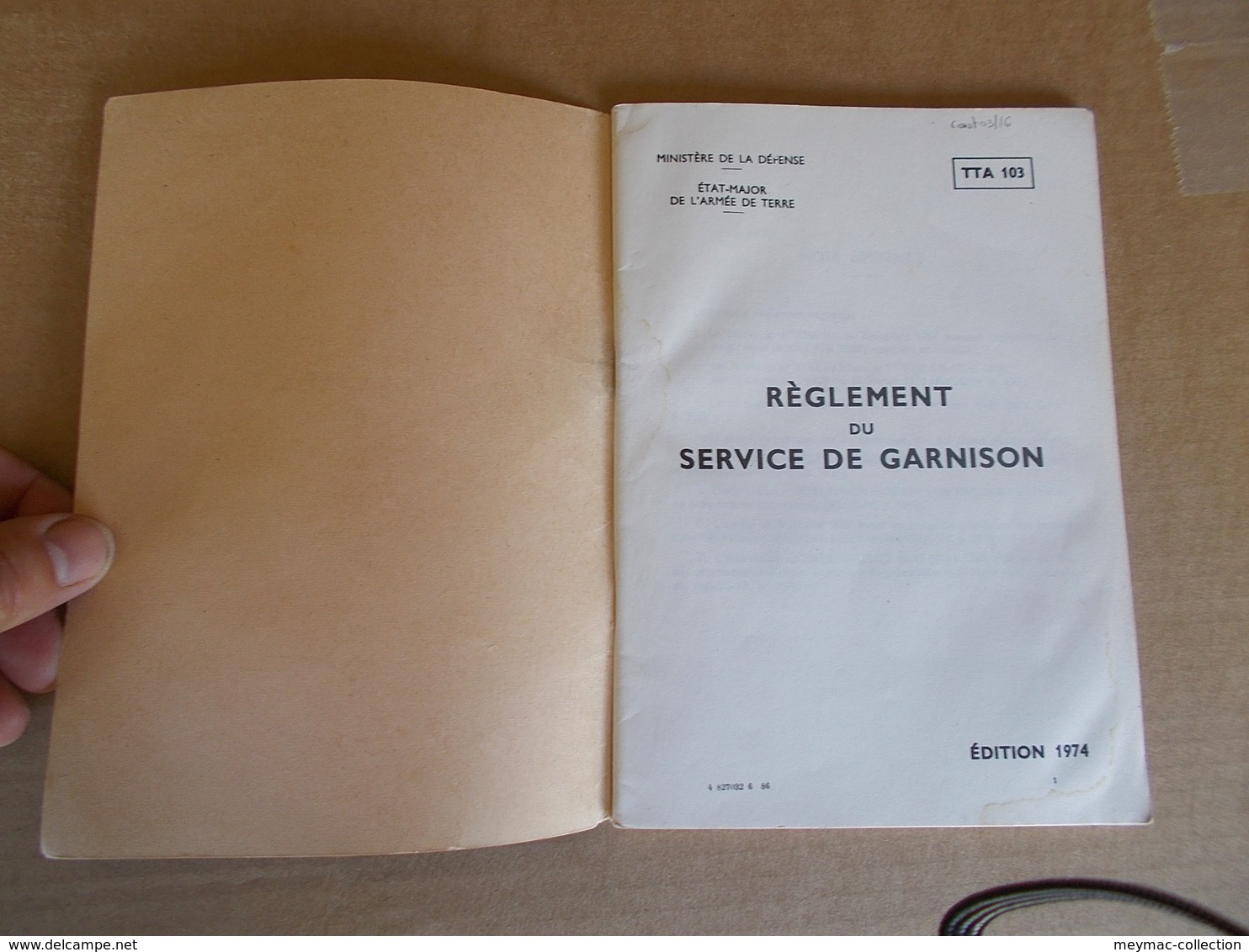MILITARIA ARMEE FRANCAISE REGLEMENT DE SERVICE DE GARNISON1974 Armée De Terre - Français