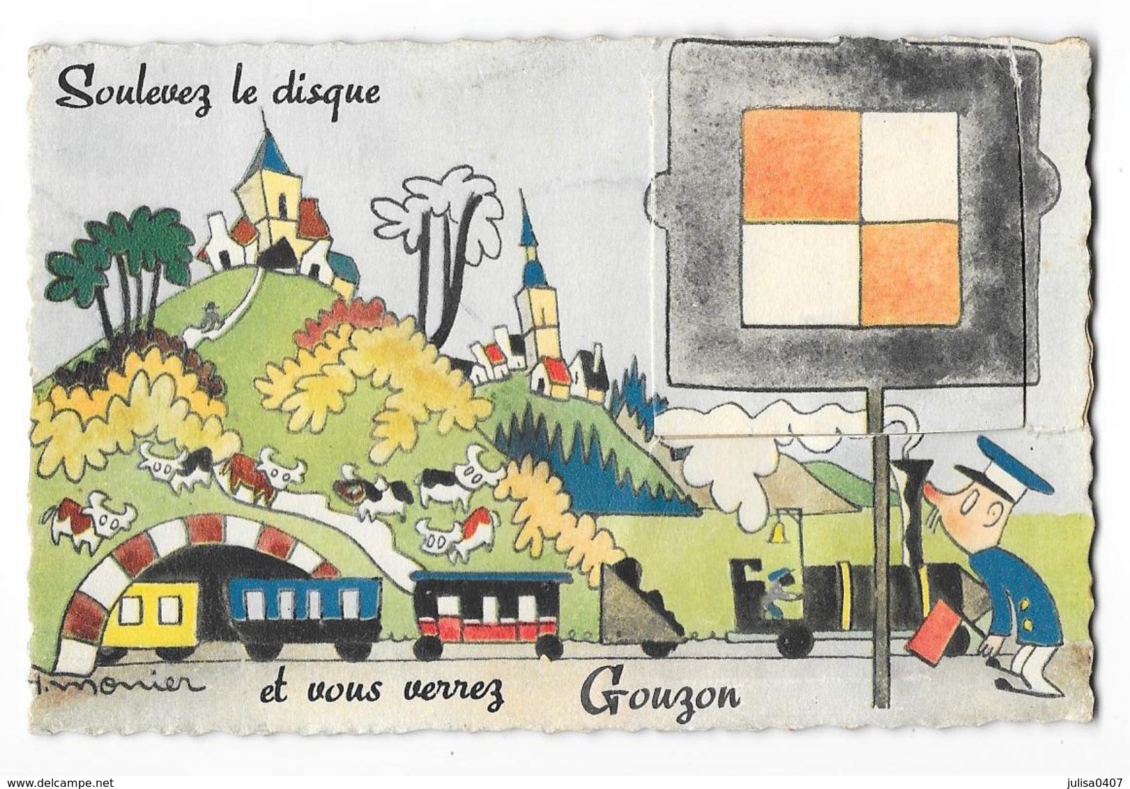 GOUZON (23) Carte à Système Dépliant Petit Train - Sonstige & Ohne Zuordnung